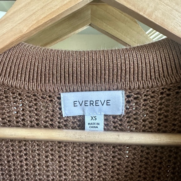 Evereve Adeline Polo Pullover Brown Knit Women’s Size XS - Picture 4 of 7
